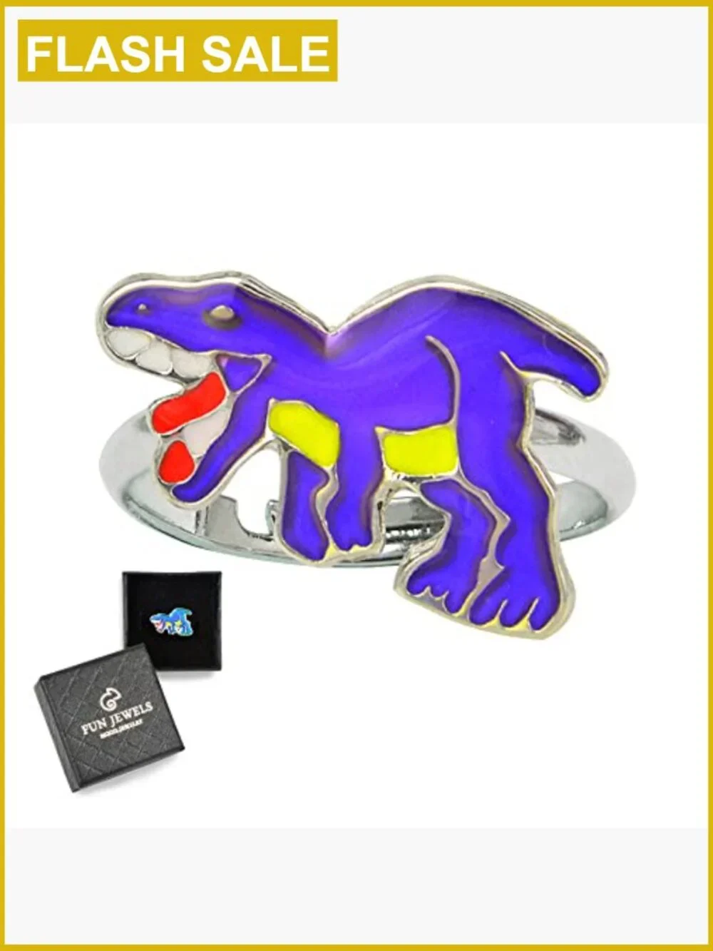 Adjustable T-Rex Mood Ring for Kids Dinos